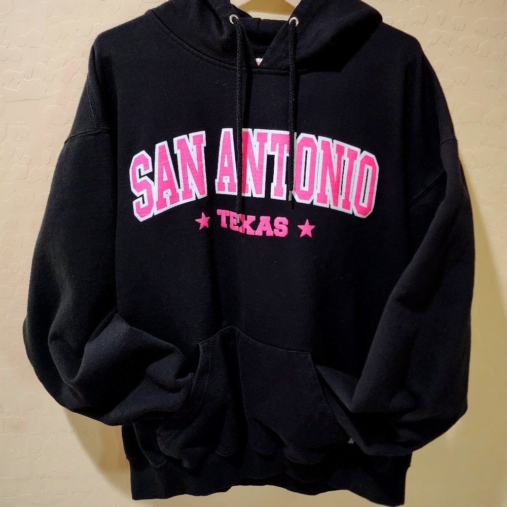Pacific & Company San Antonio TX Black Hot Pink Logo NWOT Hoodie Jacket